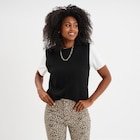 Pull sans manches col rond noir femme - La Halle Pull sans manches col rond noir femme à 9,99 € dans le catalogue La Halle