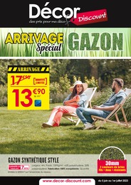 Prospectus Décor Discount, "Arrivage spécial gazon",  pages, 05/06/2023 - 01/07/2023