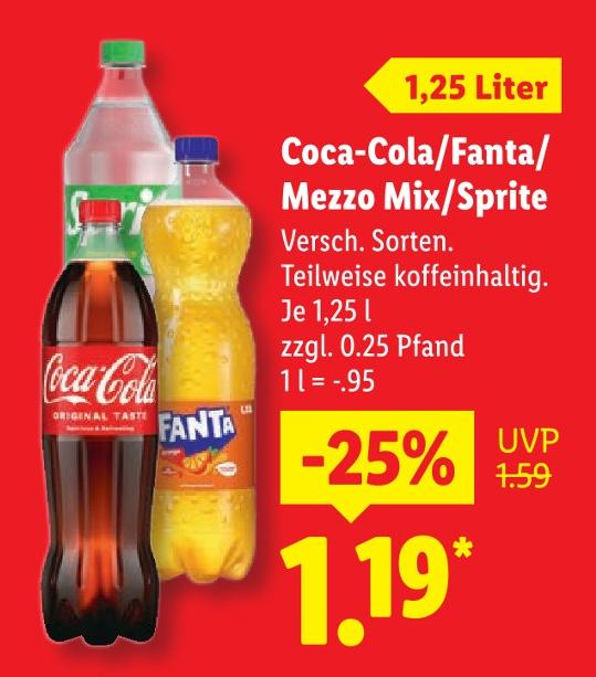 Coca-Cola, Fanta, Mezzo Mix, Sprite