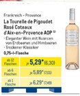 Rosé Coteaux d'Aix-en-Provence AOP von La Tourelle de Pigoudet für 6,30 € bei METRO im Angebot Rosé Coteaux d'Aix-en-Provence AOP von La Tourelle de Pigoudet im aktuellen METRO Prospekt