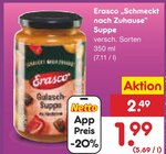 "Schmeckt nach Zuhause" Suppe von Erasco für 1,99 € bei Netto Marken-Discount im Angebot "Schmeckt nach Zuhause" Suppe von Erasco im aktuellen Netto Marken-Discount Prospekt