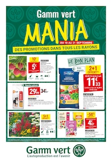Prospectus Gamm vert à Château-Gontier, "DES PROMOTIONS DANS TOUS LES RAYONS", 8 pages de promos valables du 10/09/2025 au 21/09/2025