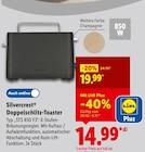 Doppelschlitz-Toaster von Silvercrest für 14,99 € bei Lidl im Angebot Doppelschlitz-Toaster von Silvercrest im aktuellen Lidl Prospekt