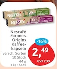 Farmers Origins Kaffee-Kapseln Brazil von Nescafé für 2,49 € bei budni im Angebot Farmers Origins Kaffee-Kapseln Brazil von Nescafé im aktuellen budni Prospekt
