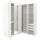 Eckkleiderschrank weiß/weiß Spiegelglas 210/160x236 cm von PAX / GRIMO/ÅHEIM im aktuellen IKEA Prospekt für 1.250,00 €
