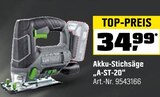 Aktuelles Akku-Stichsäge „A-ST-20“ Angebot bei OBI in Düsseldorf ab 34,99 €