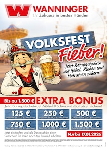 Möbel Wanninger Prospekt VOLKSFEST FIEBER! mit 32 Seiten