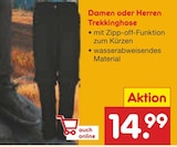 Damen oder Herren Trekkinghose bei Netto Marken-Discount im Dassel Prospekt für 14,99 €