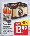 Weissbier Angebote von Franziskaner bei WEZ Bad Salzuflen für 13,99 €