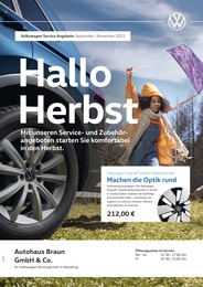 Volkswagen Prospekt für Wang mit 1 Seite Volkswagen Prospekt für Wang: Herbst in Sicht, 1 Seite, 01.09.2023 - 30.11.2023