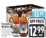 Weißbier im Angebot bei EDEKA in Augsburg Weißbier Angebote von Franziskaner bei EDEKA Augsburg für 12,99 €