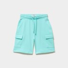 Short cargo molleton taille élastiquée bleu turquoise garçon à 9,99 € dans le catalogue La Halle