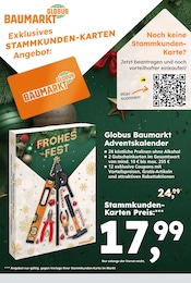 Globus-Baumarkt Adventskalender im Prospekt 