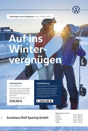 Volkswagen Prospekt für Schleiz mit 1 Seite Volkswagen Prospekt für Schleiz: "Auf ins Wintervergnügen", 1 Seite, 01.01.2025 - 28.02.2025
