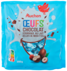 Mini Oeufs Chocolat Fourrage Lait Éclats De Noisettes Auchan à 2,59 € dans le catalogue Auchan Hypermarché