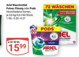 Waschmittel Pulver im Angebot bei GLOBUS in Kaiserslautern Waschmittel Pulver Angebote von Ariel bei GLOBUS Kaiserslautern für 15,99 €