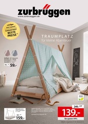 Aktueller Zurbrüggen Prospekt mit Bett, "Traumplatz für kleine Abenteuer!", Seite 1
