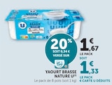 Yaourt brassé nature - U en promo chez Super U Yaourt brassé nature - U dans le catalogue Super U