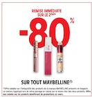 -80% Remise immédiate sur le 2ème produit SUR TOUT MAYBELLINE à Intermarché Super dans Caixas