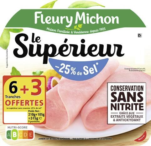 Jambon Le Supérieur -25% de sel