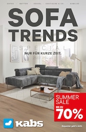 Aktueller Kabs Möbel & Einrichtung Prospekt für Nortorf: SOFA TRENDS mit 11} Seiten, 25.07.2025 - 14.08.2025