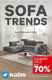 Aktueller Kabs Möbel & Einrichtung Prospekt in Perleberg und Umgebung, "SOFA TRENDS" mit 11 Seiten, 25.07.2025 - 14.08.2025