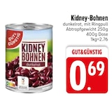 Kidney-Bohnen von Gut & Günstig im aktuellen EDEKA Prospekt für 0,69 €