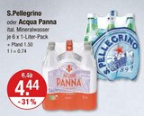 S im V-Markt Prospekt ital. Mineralwasser von S.Pellegrino im aktuellen V-Markt Prospekt für 4,44 €