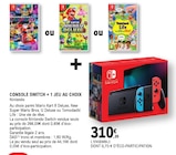 Console switch + 1 jeu au choix - NINTENDO en promo chez E.Leclerc Console switch + 1 jeu au choix - NINTENDO dans le catalogue E.Leclerc