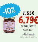 Chokolinette sans lait - NOISERAIE à 6,79 € dans le catalogue Naturalia