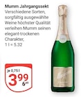 Aktuelle Mumm Angebote bei GLOBUS in Krefeld Aktuelles Jahrgangssekt Angebot bei GLOBUS in Krefeld ab 3,99 €