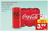 Coca-Cola im Angebot bei Netto Marken-Discount in Bottrop Coca-Cola Angebote von Coca-Cola bei Netto Marken-Discount Bottrop für 3,99 €