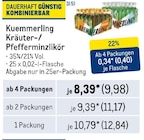 Kräuter-/ Pfefferminzlikör Angebote von Kuemmerling bei Metro Bremerhaven für 9,98 €