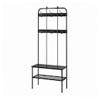 Garderobenständer+Bank/Schuhaufbew. schwarz im Angebot bei IKEA in Brandenburg Garderobenständer+Bank/Schuhaufbew. schwarz Angebote von NIPÅSEN bei IKEA Brandenburg für 99,99 €