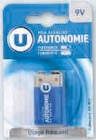 Super U Saint-Martial-d'Albarède - Promo 25% versés sur ma carte sur les piles autonomie u Promo 25% versés sur ma carte sur les piles autonomie u à dans le catalogue Super U à Saint-Martial-d'Albarède