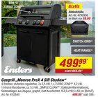 Aktuelles Gasgrill Monroe ProX 4 SIR Shadow Angebot bei toom Baumarkt in Magdeburg ab 499,99 €