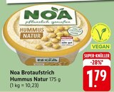 Brotaufstrich Hummus Natur Angebote von Noa bei E center Pirmasens für 1,79 €