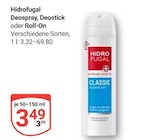 Deospray, Deostick oder Roll-On im Angebot bei GLOBUS in Halle Deospray, Deostick oder Roll-On Angebote von Hidrofugal bei GLOBUS Halle für 3,49 €