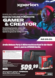MediaMarkt Saturn Prospekt für Hamburg mit 12 Seiten MediaMarkt Saturn Prospekt für Hamburg: "xperion - BERLIN, KÖLN UND HAMBURG", 12 Seiten, 28.05.2025 - 03.06.2025