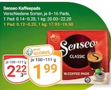 Kaffeepads Angebote von Senseo bei GLOBUS Saarlouis für 1,99 €