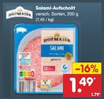 Salami-Aufschnitt von Hofmaier für 1,49 € bei Netto Marken-Discount im Angebot Salami-Aufschnitt von Hofmaier im aktuellen Netto Marken-Discount Prospekt