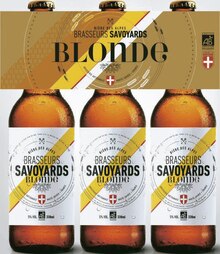 Bière Blonde des Alpes BIO 5% vol. - Géant Casino à Drancy Bière Blonde des Alpes BIO 5% vol. en promo chez Géant Casino Drancy à 5,98 €