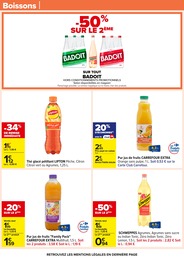 Prix et réduction Badoit dans le prospectus Carrefour en cours Offre Badoit dans le catalogue Carrefour du moment à la page 33