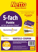 Netto Marken-Discount Prospekt für Remscheid mit 2 Seiten Netto Marken-Discount Prospekt für Remscheid: "5-fach Punkte sammeln und sparen", 2 Seiten, 25.05.2020 - 30.05.2020