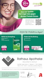 Aktueller mea - meine apotheke Apotheken Prospekt für Tuttlingen: Unsere August-Angebote mit 4} Seiten, 01.08.2025 - 31.08.2025