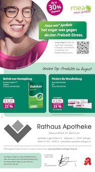 mea - meine apotheke Prospekt Unsere August-Angebote mit 4 Seiten