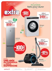 Promos Lave-Linge dans le catalogue "Des produits faits pour durer" de Extra Lave-Linge en promo dans le catalogue Extra à la page 1