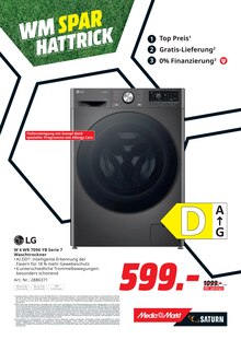 Waschmaschine im MediaMarkt Saturn Prospekt "WM SPAR HATTRICK" mit 20 Seiten (Nettetal)
