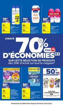 Promotion Serviettes Hygiéniques dans le prospectus Carrefour, valable du 23/06/2026 au 06/07/2026 Promo Serviettes Hygiéniques dans le catalogue Carrefour du moment à la page 25