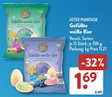 Gefüllte weiße Eier von Oster Phantasie im aktuellen ALDI SÜD Prospekt
